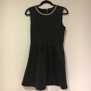 Jewel-Collared Black Dress ✨